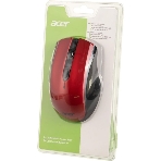 Мышь беспроводная Acer OMR032 черный/красный, 1600 dpi, радиоканал, USB, кнопки - 4