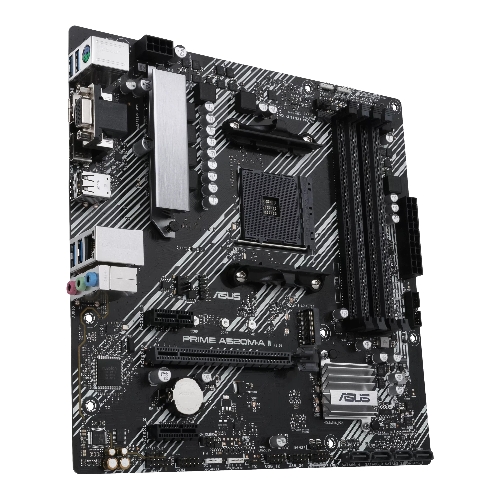 Материнская плата ASUS PRIME A520M-A II/CSM, AM4, AMD A520, 4xDDR4, 4xSATA, 1xM.2, 1xPCI-E 3.0 x16, 2xPCI-E x1, 1xDP, 1xHDMI, 1xVGA, 1x 1Gb LAN, 2xUSB-A 2.0, 4xUSB-A 3.0, 3x3.5 мм, 7.1, mATX