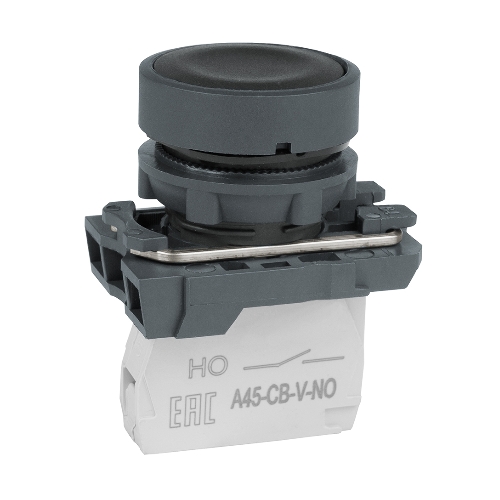 Кнопка КЭАЗ XB5AA21 OptiSignal D22 C5-P-210 черная пластик 1НО