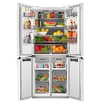 Холодильник Maunfeld MFF192NFPW01 Inverter белый трехкамерный 334/184л морозилка снизу, No Frost, Side by Side