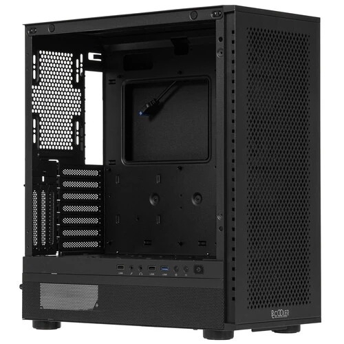 Корпус PCCooler ME200 MESH BK, Midi-Tower, чёрный, 3 x 120 мм