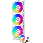 Система охлаждения Water Cooling System PCCooler DA360 Pro ARGb WH (300W, 360мм, белый, ARGb/Fans: 3x120мм, 75.8CFM, 33.7dBA, 2200RPM/Pump height 57мм, 28dBA, 3000RPM, Rad thickness 27мм/S: 1851, 1700, 1200, 20XX, 115X, AM5, AM4)