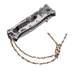 Нож складной Denzel, многоцелевой, системы Liner-Lock, с накладкой G10 на прямой рук-ке+стеклобой 79208