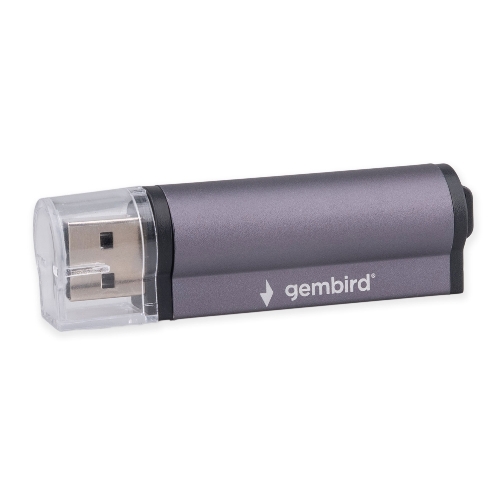 Кард-ридер Gembird FD2-MSD-5/серый/TF/Micro-SD/Micro-SDHC/Micro-SDXC/SD/MS/M2/USB 2.0/алюминий