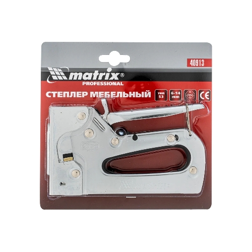 Степлер мебельный Matrix PROFESSIONAL металлический регулируемый, тип скобы 53, 6-14 мм