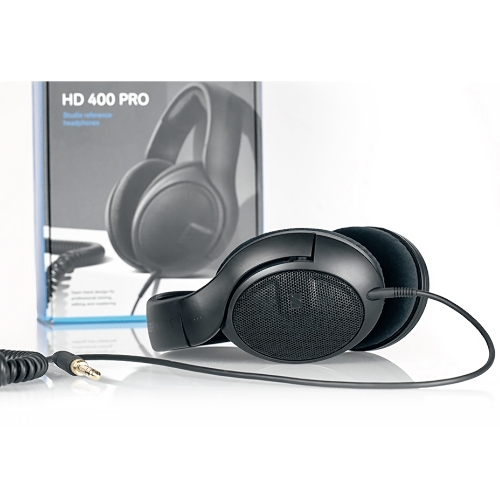 Проводные наушники Sennheiser HD 400 PRO черный, полноразмерные, Jack 3.5/6.3 мм