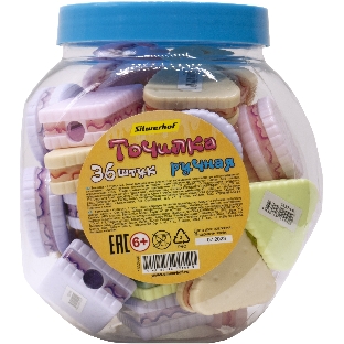 Точилка для карандашей ручная Silwerhof Cookies Монстрики, 1 отверстие, пластик, ассорти, туба
