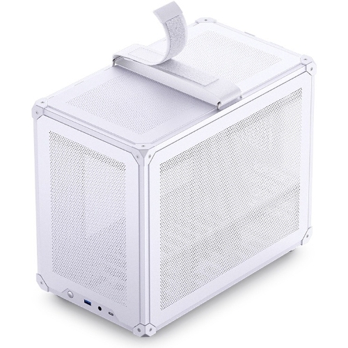 Компьютерный корпус без блока питания JONSBO C6 MAX Handle, Mini-Tower, TG, no fan, 1xUSB-A 3.0 + 1xUSB-C 3.1, mATX, mITX белый