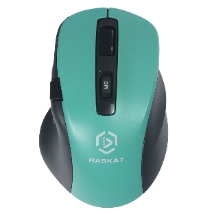 Мышь беспроводная Raskat M020W зеленый/черный, 2400 dpi, радиоканал, Bluetooth, USB, кнопки - 7