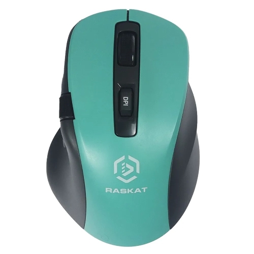 Мышь беспроводная Raskat M020W зеленый/черный, 2400 dpi, радиоканал, Bluetooth, USB, кнопки - 7
