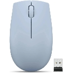 Мышь беспроводная Lenovo 300 светло-голубой, 1000 dpi, радиоканал, USB, кнопки - 3