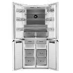 Холодильник Maunfeld MFF192NFPW01 Inverter белый трехкамерный 334/184л морозилка снизу, No Frost, Side by Side