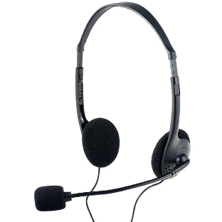 Гарнитура проводная Perfeo накладная CHAT черная PF-CHAT-BLK/SIL