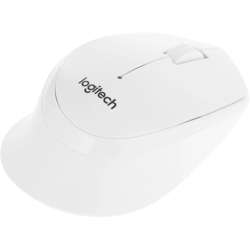 Мышь беспроводная Logitech M330 SILENT PLUS белый, 1000 dpi, радиоканал, USB, кнопки - 3