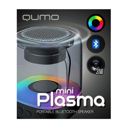 Акустическая система QUMO Plasma mini ВТ 0081 3 ВТ объемное звучание RGb