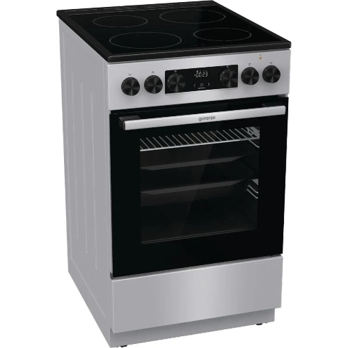 Плита электрическая Gorenje GEC5C41SG серый, конфорок 4 электрических, духовка 70 л, 50 см x 85 см x 59.4 см (без крышки)