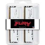 Оперативная память Kingston Fury Beast, DDR5, 32Gb (2x16GB), 6000MHz, CL36, DIMM, с радиаторами, белый