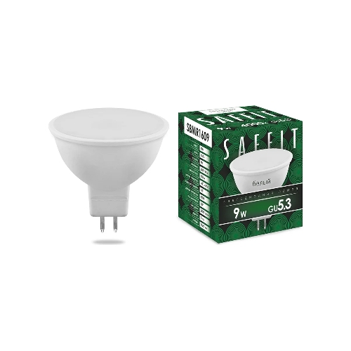 Лампа светодиодная SAFFIT SBMR1609 (55085) 9Вт 230В GU5.3 белый