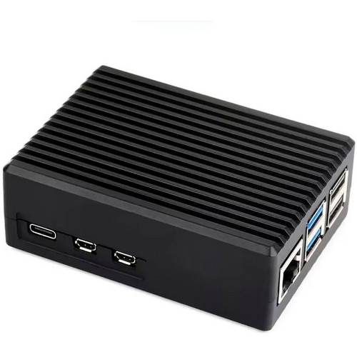 Металлический корпус RA794 для Raspberry Pi 5 c охлаждающим вентилятором