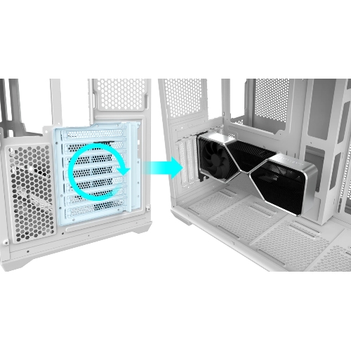 Корпус без блока питания Raijintek ATREUS BT4, Midi-Tower, TG, 4x120мм ARGB, 2xUSB-A 3.0 + 1xUSB Type-C , E-ATX, ATX, mATX, mITX White