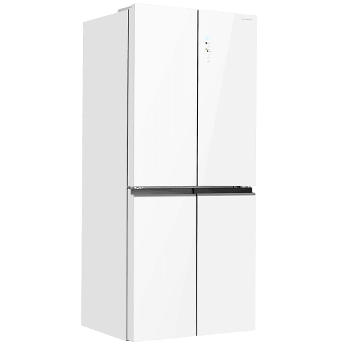 Холодильник Maunfeld MFF192NFPW01 Inverter белый трехкамерный 334/184л морозилка снизу, No Frost, Side by Side