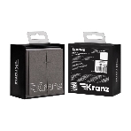 Выключатель Kranz STRONG 2 кл с подсветкой 10А с/у графит