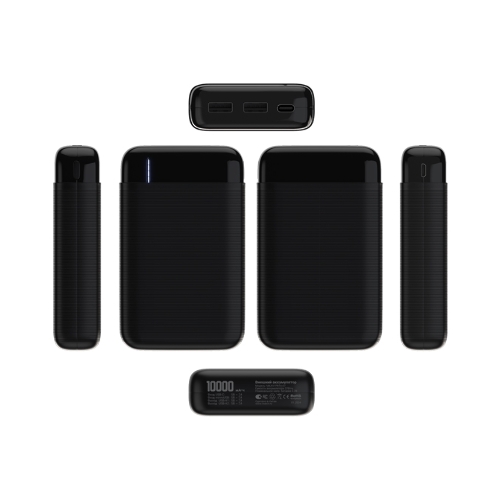 Внешний аккумулятор Maxvi PB10-07 10000 мАч, 2A, 2хUSB/Type-C/MicroUSB