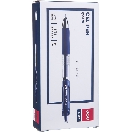 Набор ручек гелевых Deli Mate EQ10430-P автоматическая, прозрачный/синий, d=0.5мм, синие чернила, коробка картонная (12шт)