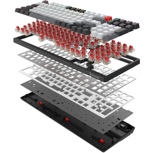 Клавиатура беспроводная механическая A4Tech Bloody WS98 USB черный/серый (WS98)