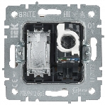 Розетка телевизионная двойная IEK BRITE BR-AK20-1-K01 TV+RJ45 кат.5E РТВ/РК12-БрБ белый