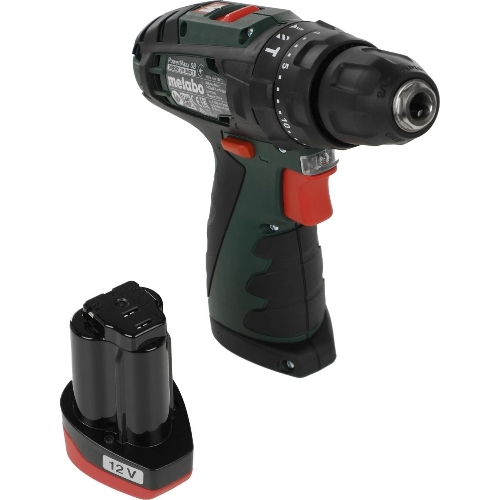 Дрель-шуруповерт Metabo PowerMaxx SB 600385500, 10,8 В, 2 Ач, 34 Нм, щеточный, ударный