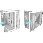 Корпус без блока питания Raijintek ATREUS BT4, Midi-Tower, TG, 4x120мм ARGB, 2xUSB-A 3.0 + 1xUSB Type-C , E-ATX, ATX, mATX, mITX White