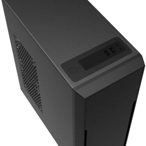 Компьютерный корпус c блоком питания 500 Ватт/Case Foxline FL-302-FZ500R ATX case, black, w/PSU 500W 12cm, w/2xUSB 2.0, w/pwr cord, w/o FAN