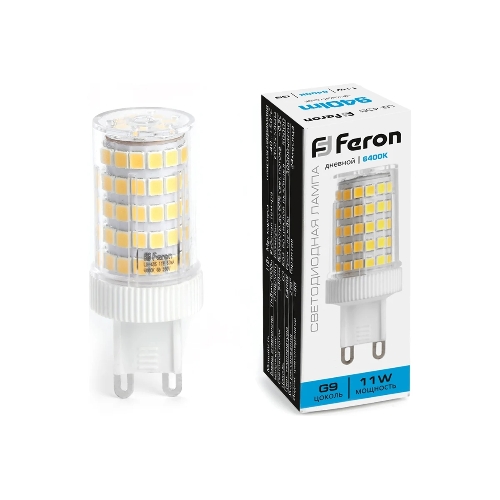 Лампа светодиодная Feron LB-435 11Вт 230В G9 дневной капсульная