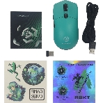 Мышь беспроводная/проводная Raskat MG006TR зеленый, 26000 dpi, радиоканал, Bluetooth, USB, кнопки - 6