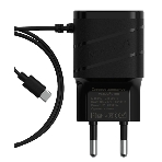 Сетевое зарядное устройство Maxvi TCM-202TB, 2xUSB, 5V, 2A, Type-C