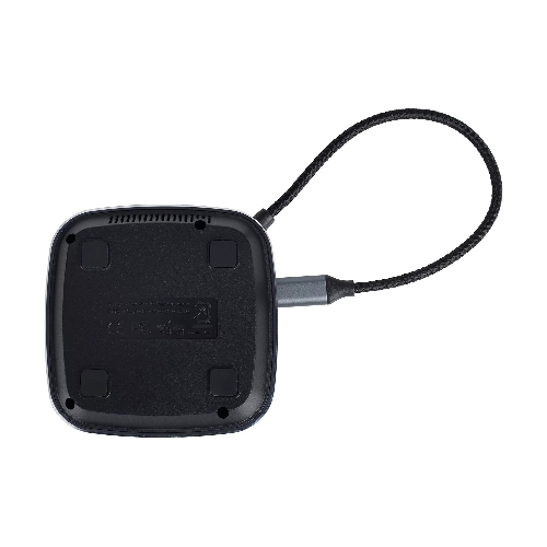 Многофункциональная док-станция Intrend ITACS-9W Type-C с беспроводной зарядкой 3 встроенных высокоскоростных USB 3.0, встроенный высокоскоростной TF и SD карт ридер, разъем RJ-45 для подключения к локальной сети HDMI 4K/30Hz, 60W Power Delivery порт,