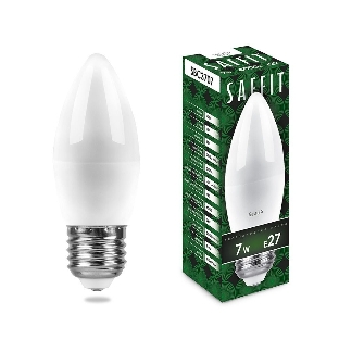 Лампа светодиодная Saffit SBC3707 7Вт E27 белый матовая свеча