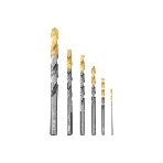 Набор сверл по металлу Denzel 2-8мм, Р6М5К8-TiN, Golden Tip, 6 шт