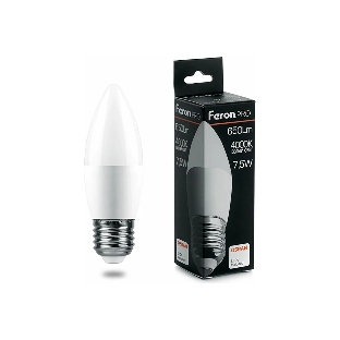 Лампа светодиодная Feron PRO LB-1307 7.5Вт Е27 белый матовая свеча