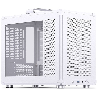 Компьютерный корпус без блока питания JONSBO C6 MAX Handle, Mini-Tower, TG, no fan, 1xUSB-A 3.0 + 1xUSB-C 3.1, mATX, mITX белый
