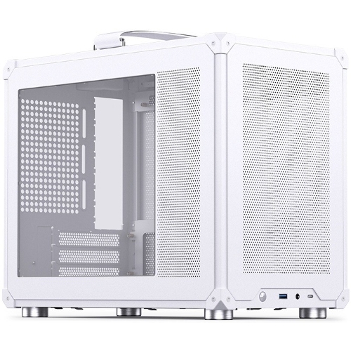 Компьютерный корпус без блока питания JONSBO C6 MAX Handle, Mini-Tower, TG, no fan, 1xUSB-A 3.0 + 1xUSB-C 3.1, mATX, mITX белый