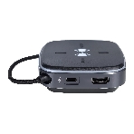 Многофункциональная док-станция Intrend ITACS-9W Type-C с беспроводной зарядкой 3 встроенных высокоскоростных USB 3.0, встроенный высокоскоростной TF и SD карт ридер, разъем RJ-45 для подключения к локальной сети HDMI 4K/30Hz, 60W Power Delivery порт,
