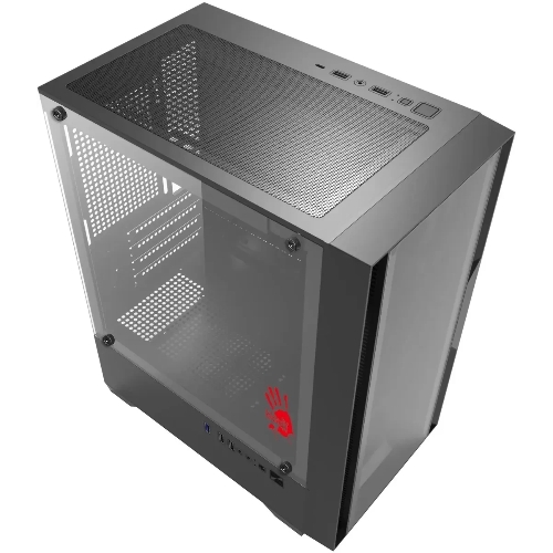Компьютерный корпус Bloody CC-123 черный без БП mATX 8x120мм 2xUSB2.0 1xUSB3.0 audio bott PSU