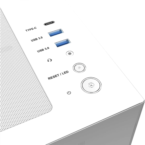 Корпус без блока питания Raijintek ATREUS BT4, Midi-Tower, TG, 4x120мм ARGB, 2xUSB-A 3.0 + 1xUSB Type-C , E-ATX, ATX, mATX, mITX White