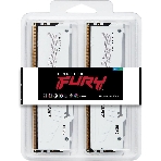 Оперативная память Kingston Fury Beast, DDR5, 32Gb (2x16Gb), 6000MHz, CL36, DIMM, с радиаторами, RGB, белый