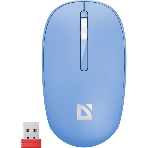 Мышь беспроводная Defender Smart MM-396 синий, 1600 dpi, радиоканал, Bluetooth, USB, кнопки - 3