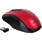 Мышь беспроводная Acer OMR032 черный/красный, 1600 dpi, радиоканал, USB, кнопки - 4