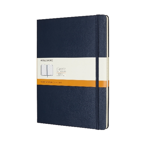 Блокнот Moleskine CLASSIC QP090B20 XLarge 190х250 мм, 192 страниц, линейка, твердая обложка, синий