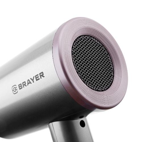 Фен BRAYER BR3022 серый/розовый, 1800 Вт